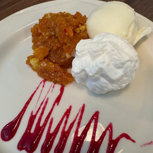 Aroma Bar & Restaurant Gajar Ka Halwa with Ice cream in Broxburn. 
